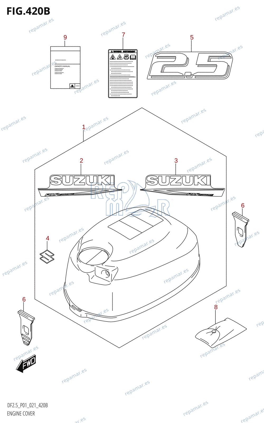 420B - ENGINE COVER (021)