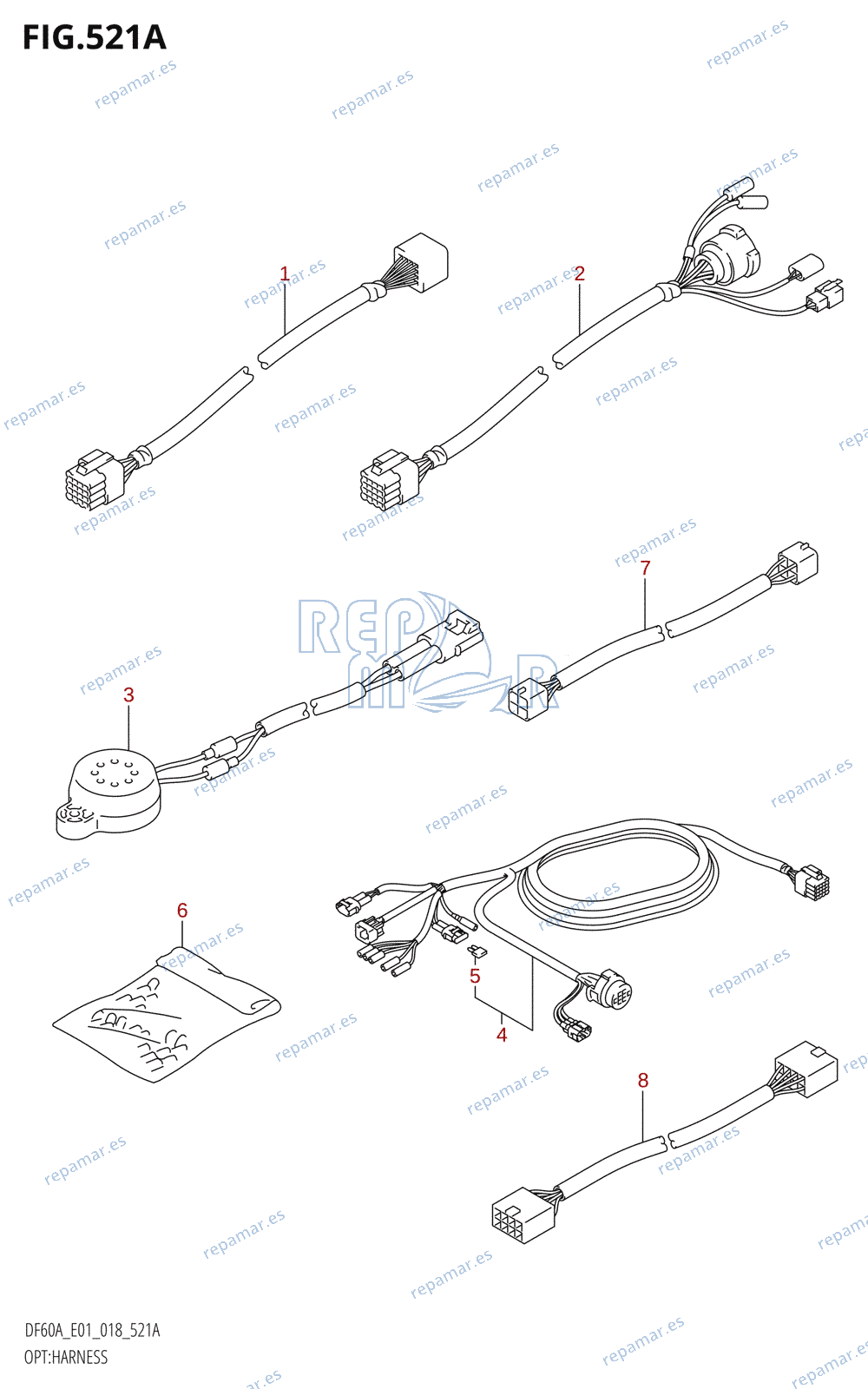 521A - OPT:HARNESS (DF50A,DF50AVT)