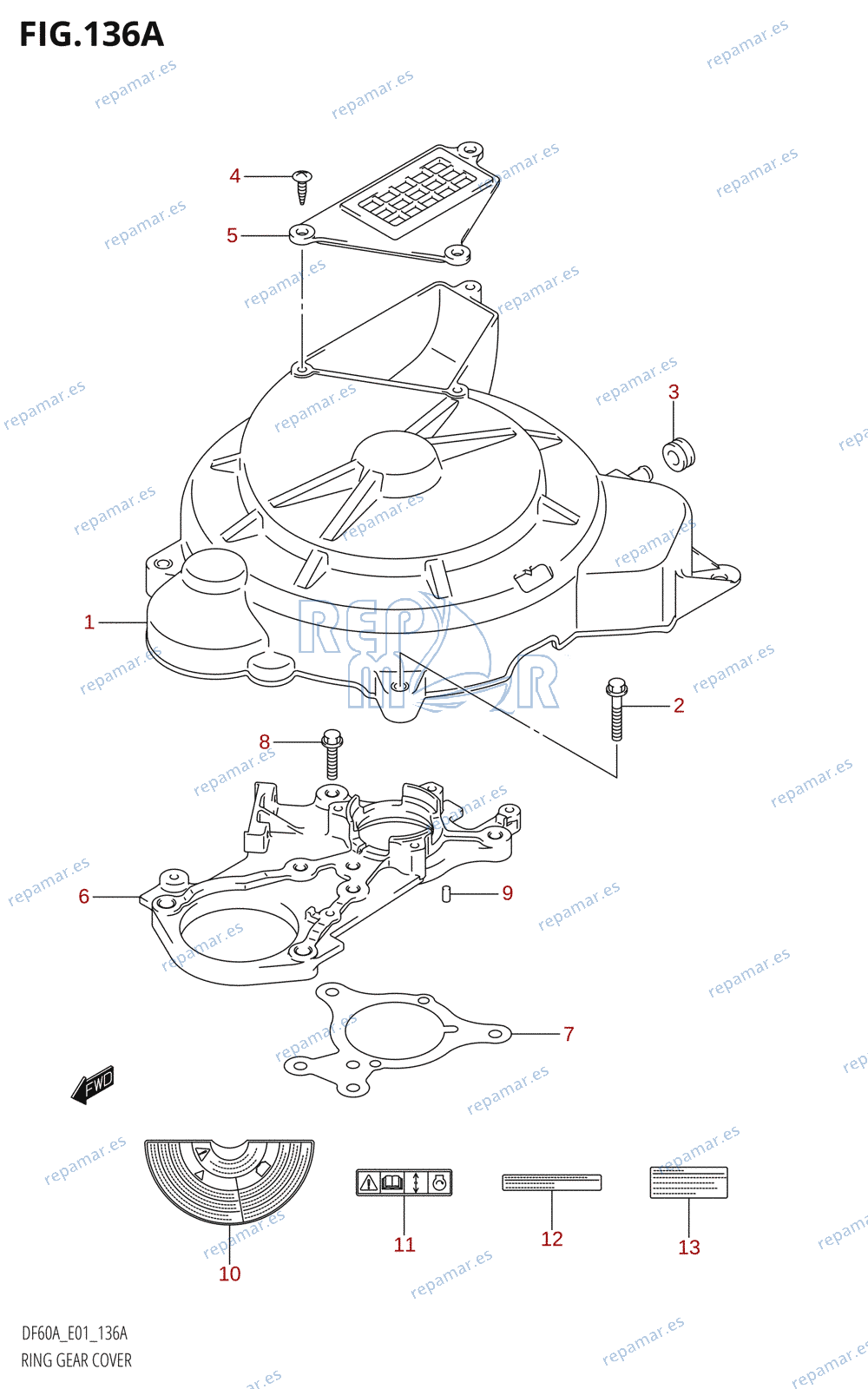 136A - RING GEAR COVER