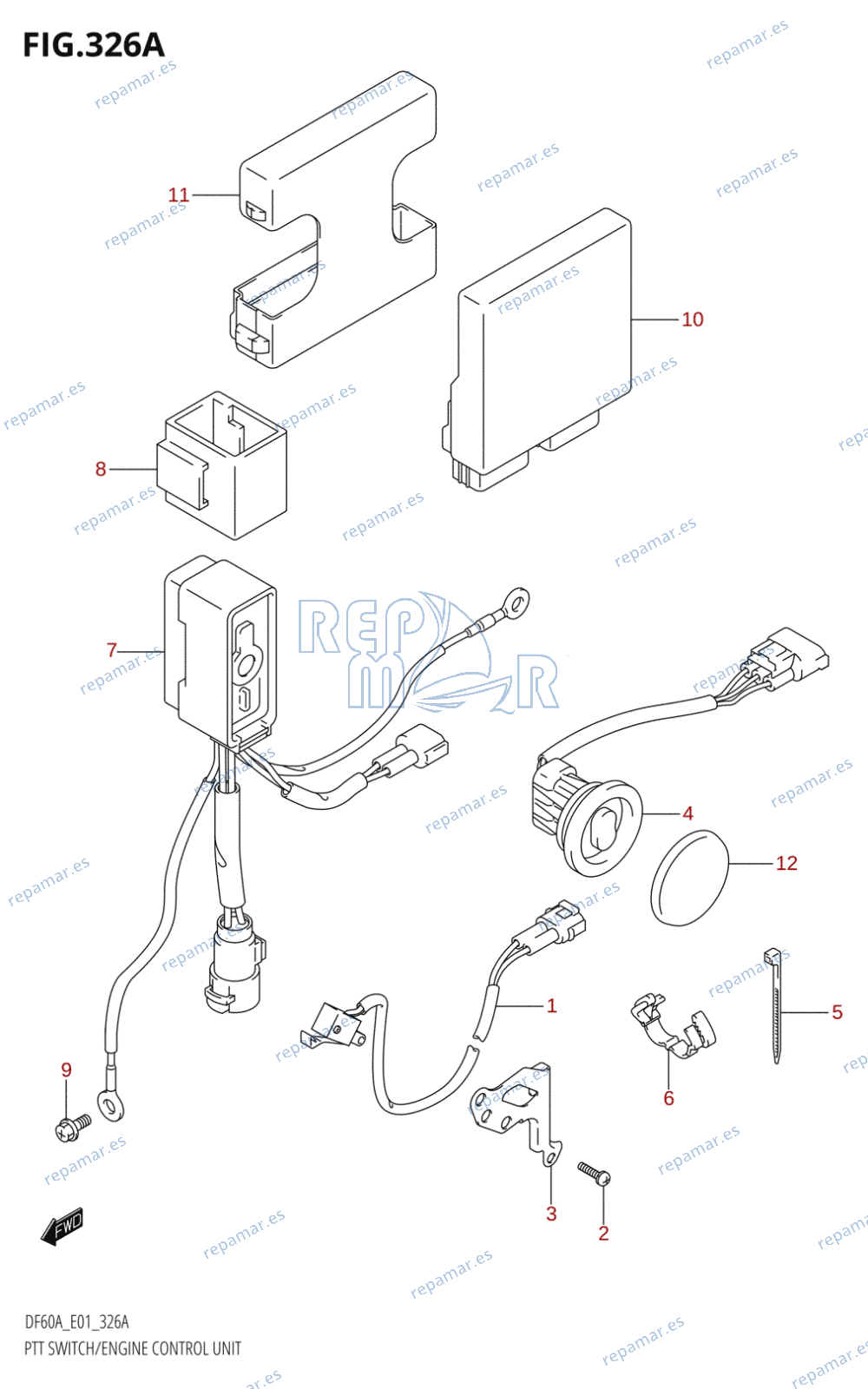 326A - PTT SWITCH /​ ENGINE CONTROL UNIT