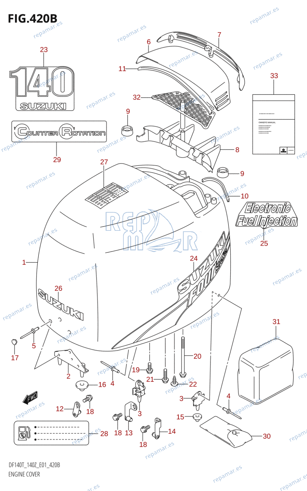 420B - ENGINE COVER (K3,K4,K5,K6,K7,K8,K9)