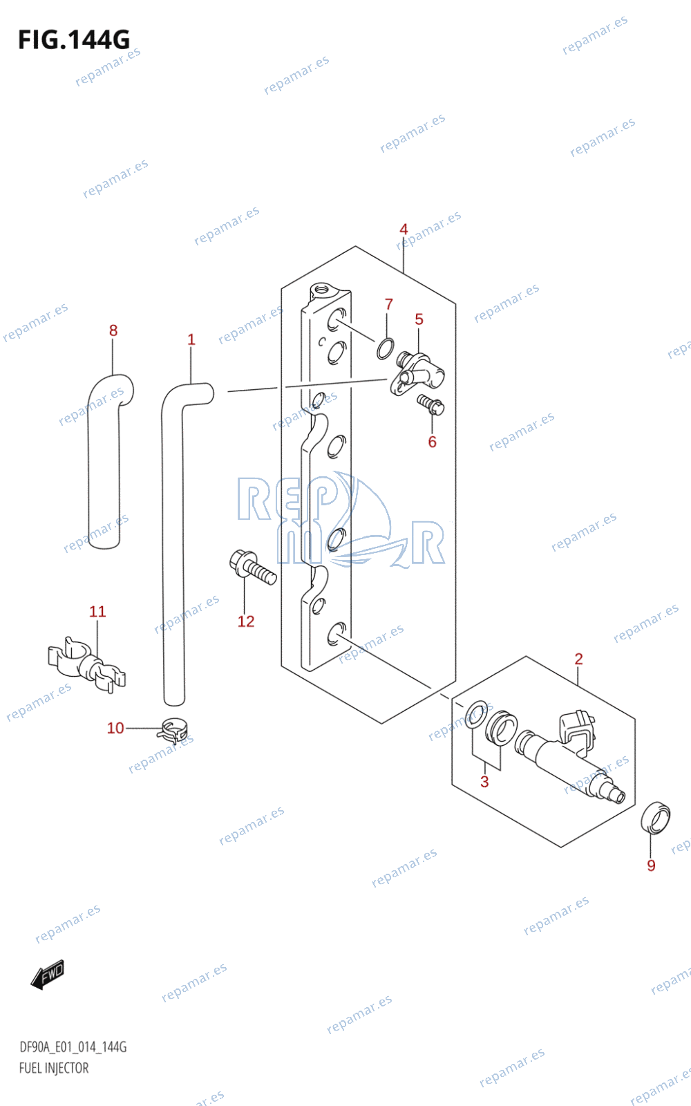 144G - FUEL INJECTOR (DF90A:E01)