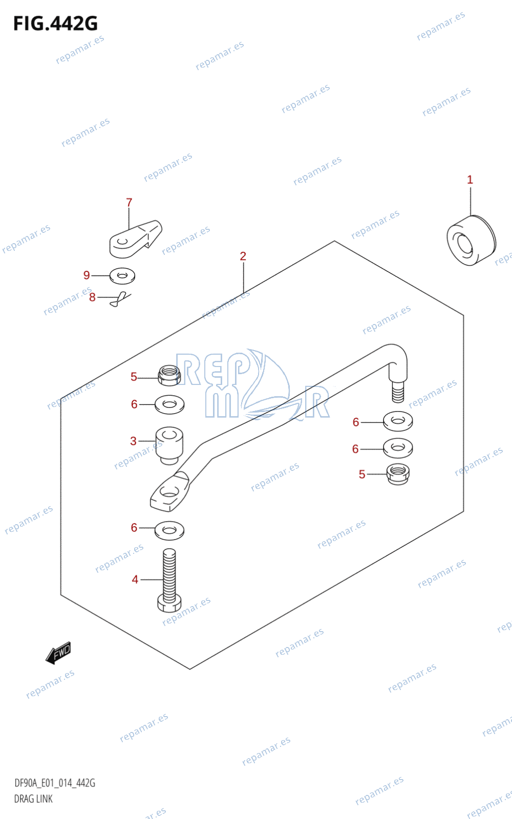 442G - DRAG LINK (DF90A:E01)