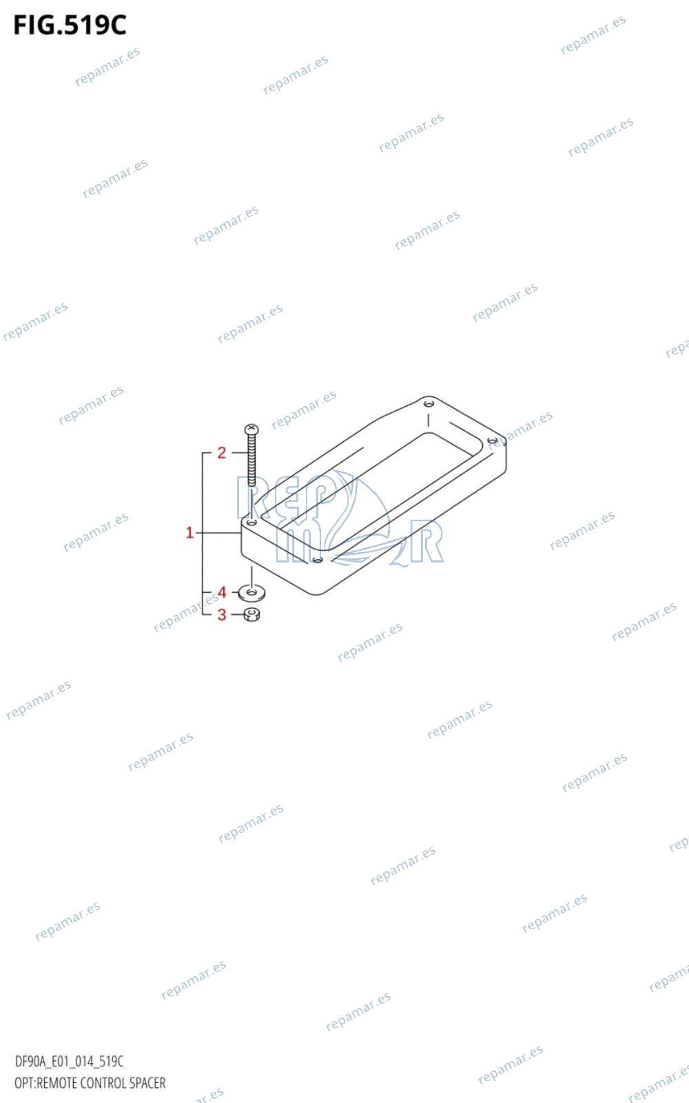 519C - OPT:REMOTE CONTROL SPACER (DF90ATH:E01)