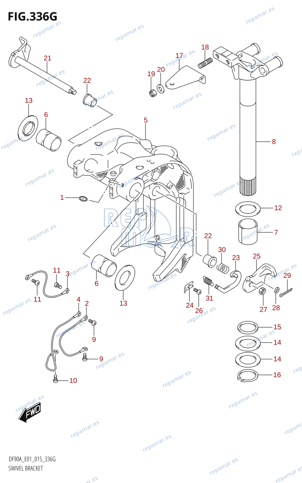 336G - SWIVEL BRACKET (DF90A:E01)