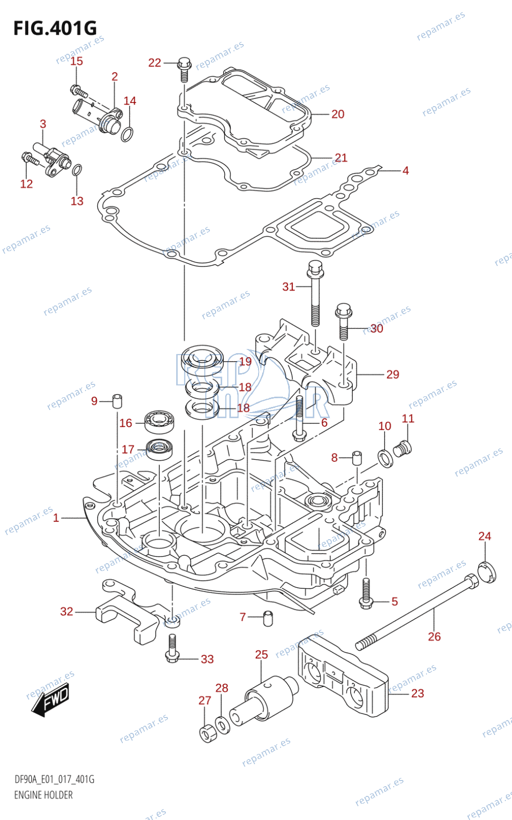 401G - ENGINE HOLDER (DF90A:E01)