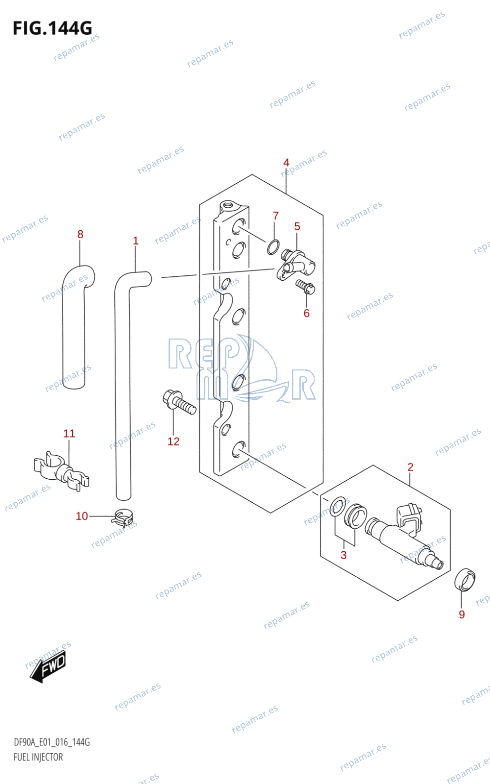 144G - FUEL INJECTOR (DF90A:E01)