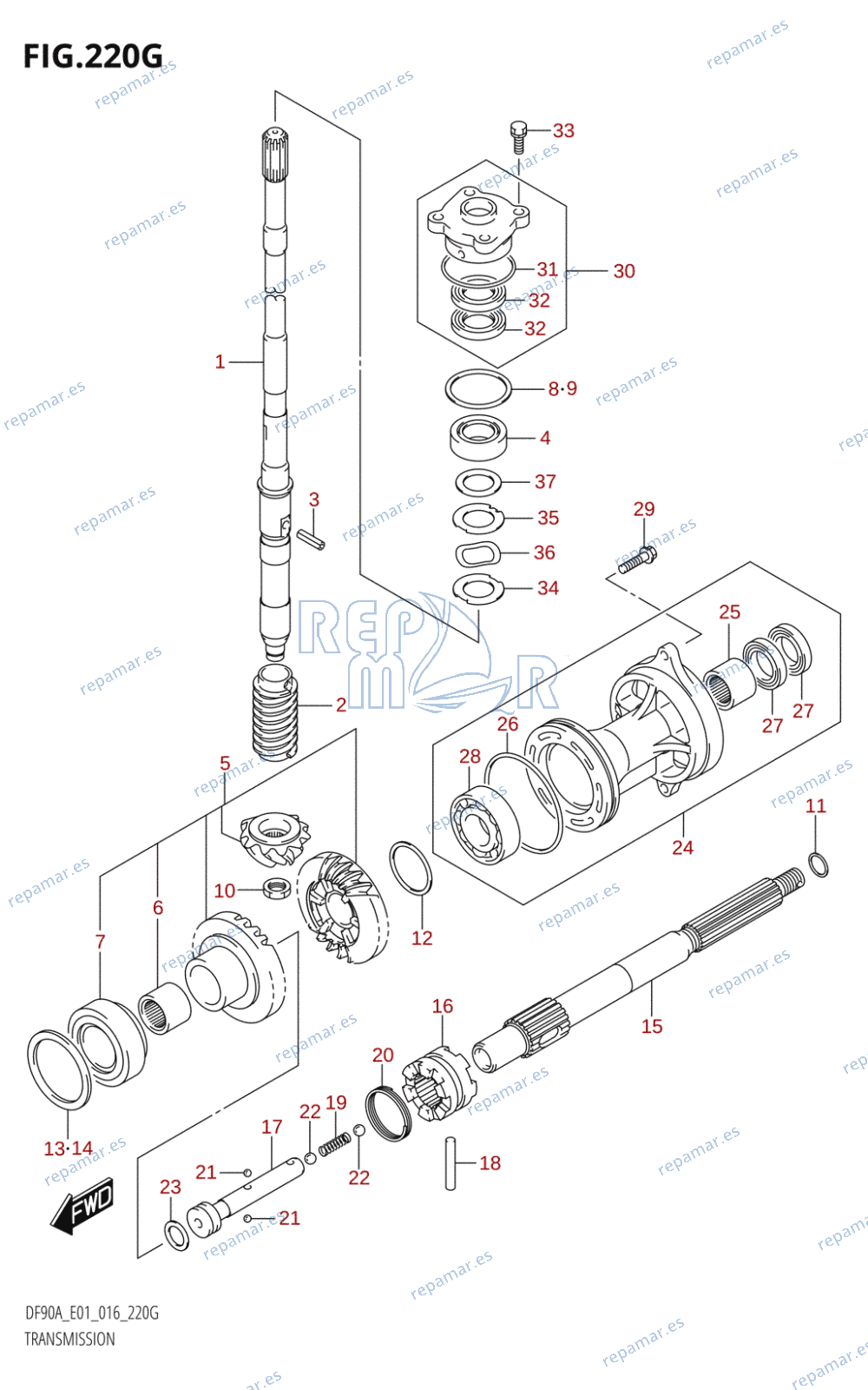 220G - TRANSMISSION (DF90A:E01)