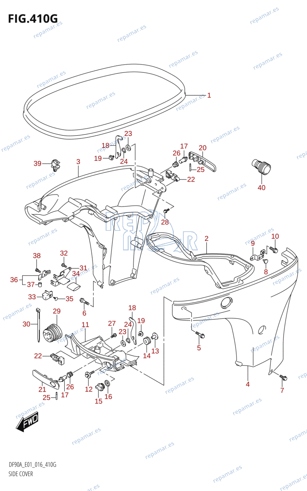 410G - SIDE COVER (DF90A:E01)