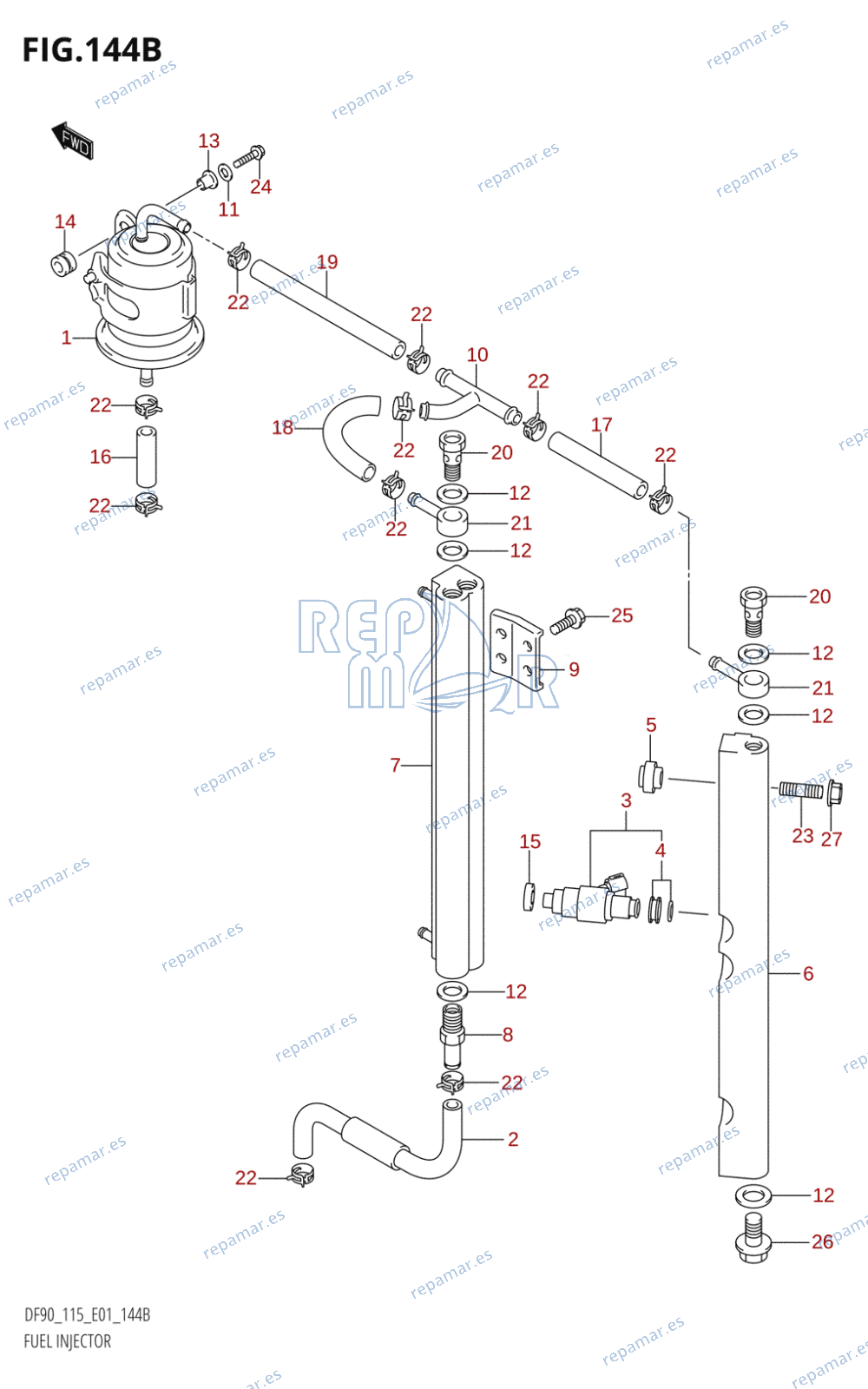 144B - FUEL INJECTOR (K1,K2,K3,K4,K5,K6,K7,K8,K9,K10,011)