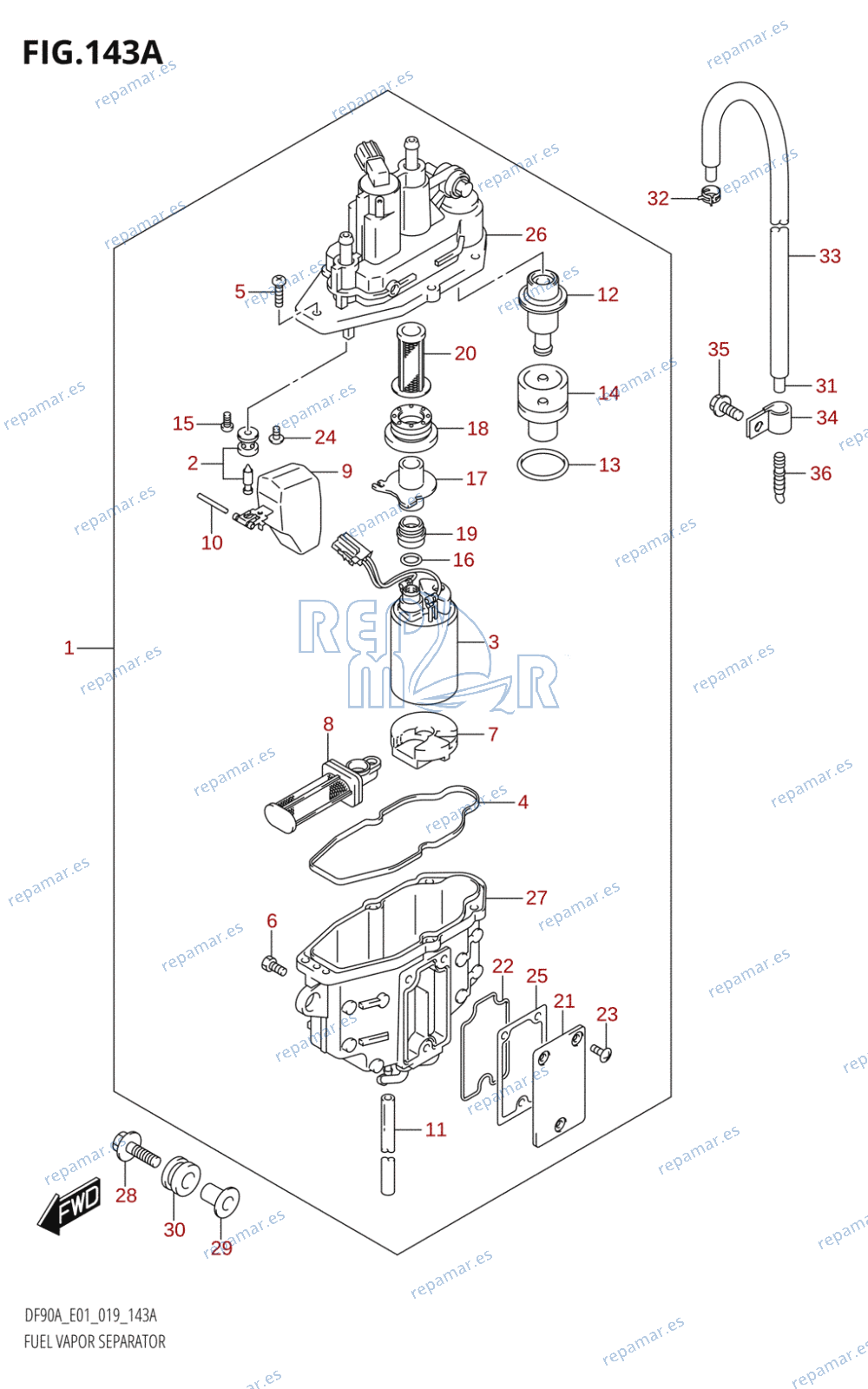 143A - FUEL VAPOR SEPARATOR (E01)