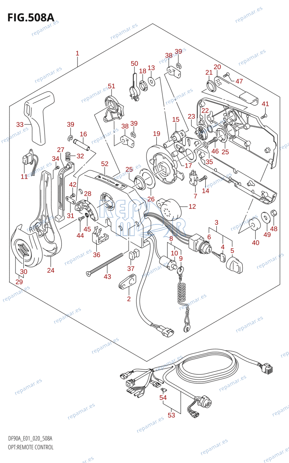 508A - OPT:REMOTE CONTROL (DF70A,DF80A,DF90A,DF100B)