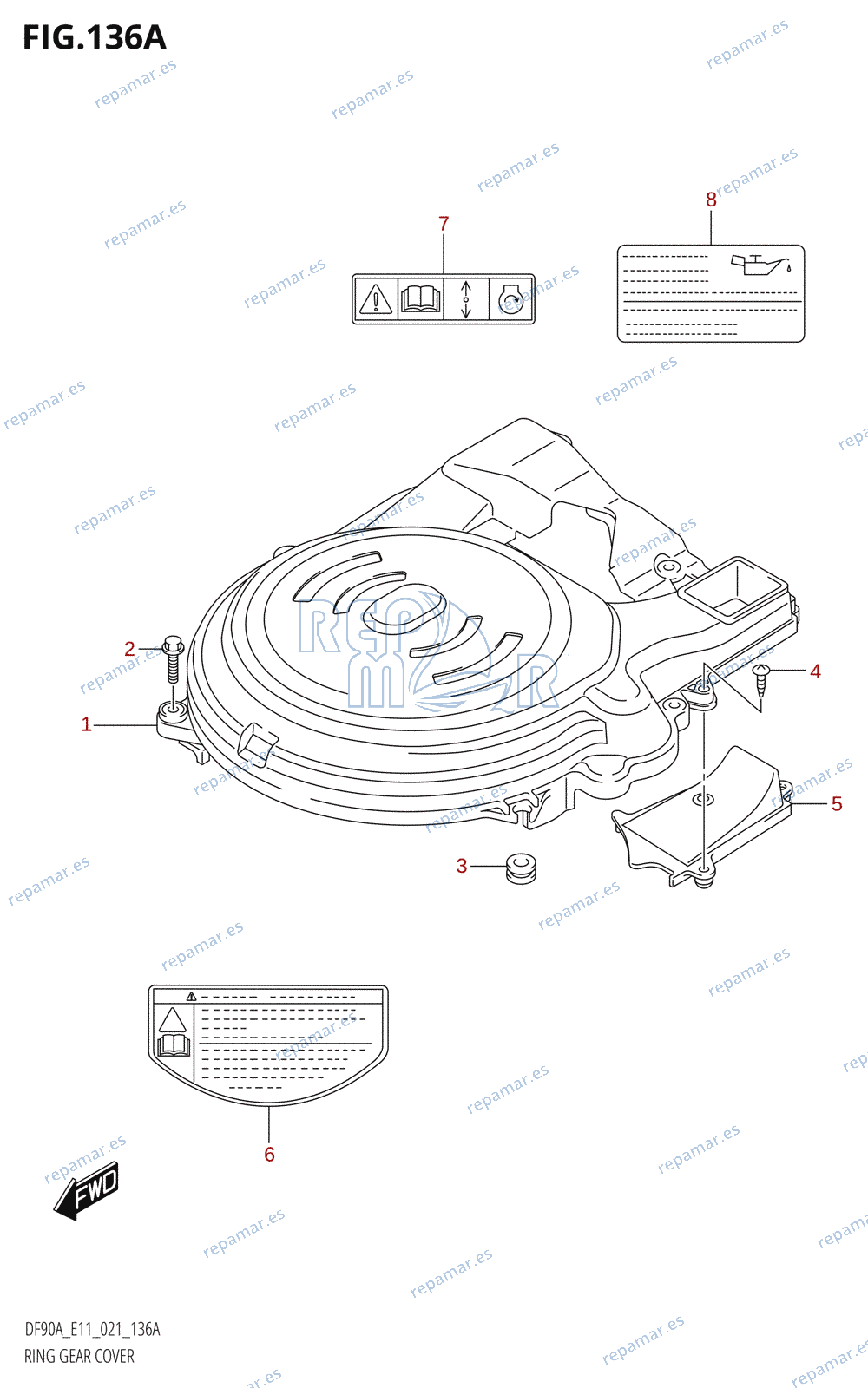 136A - RING GEAR COVER