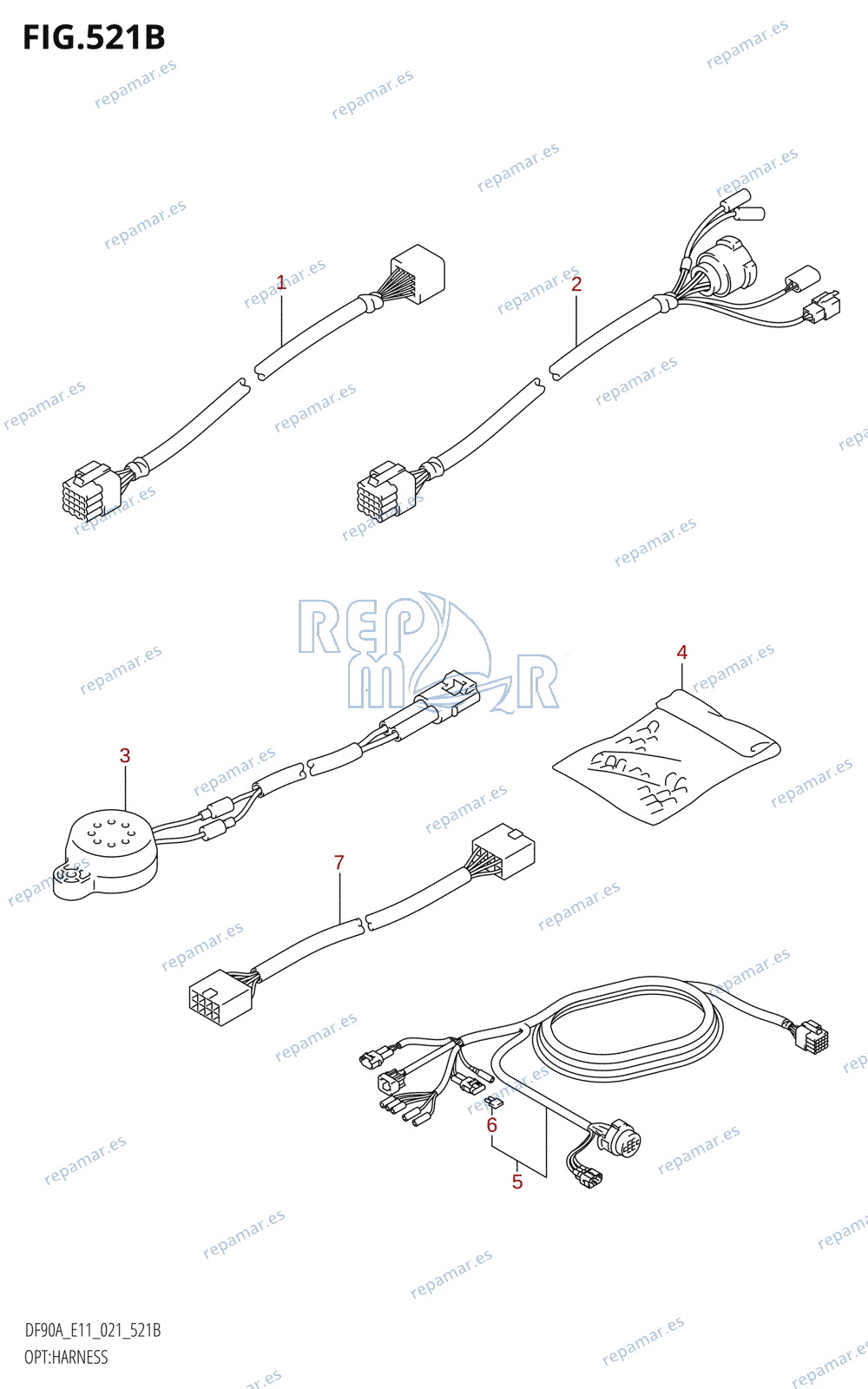 521B - OPT:HARNESS ((DF70A,DF90A):(E03,E11))