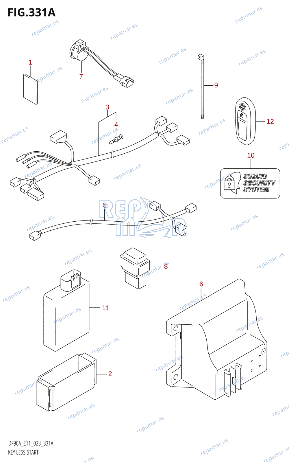 331A - KEY LESS START (DF70A,DF80A,DF90A,DF100B):E01,E11)