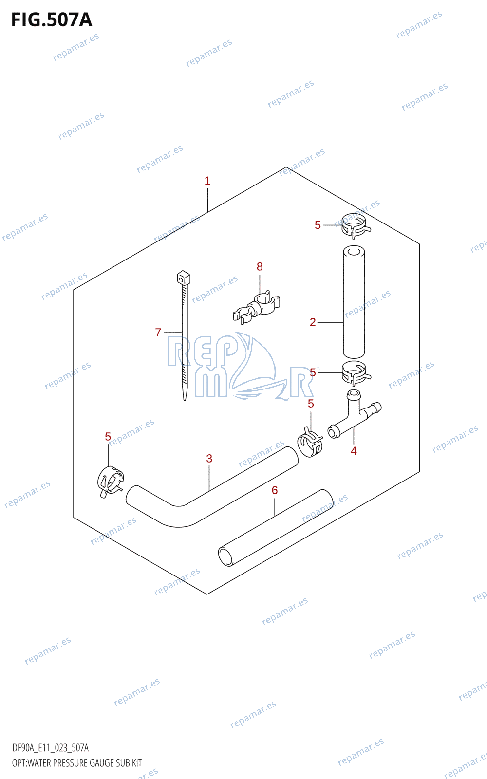 507A - OPT:WATER PRESSURE GAUGE SUB KIT