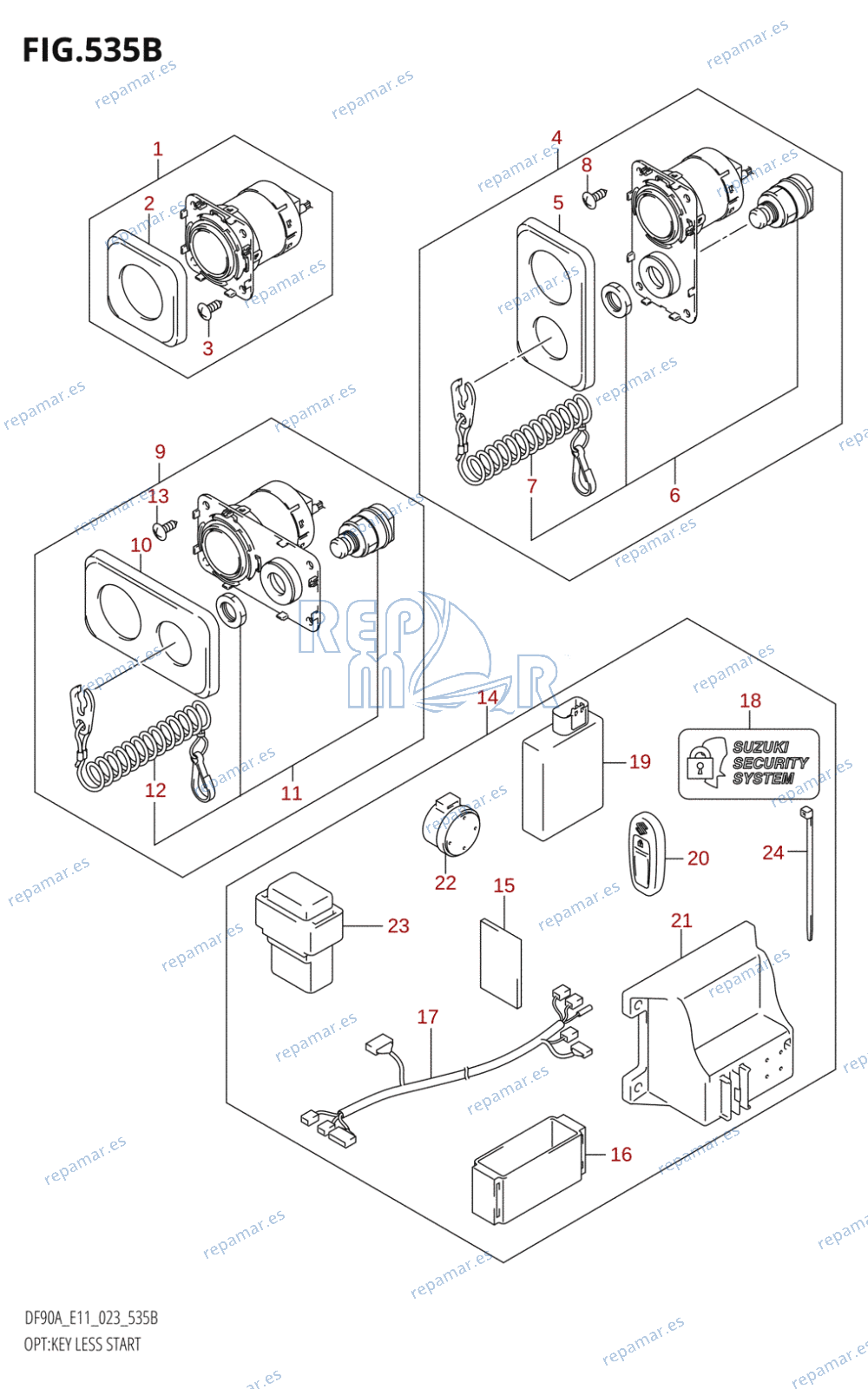 535B - OPT:KEY LESS START ((DF70A,DF75A,DF80A,DF90A,DF100B):(E01,E03,E11):023)