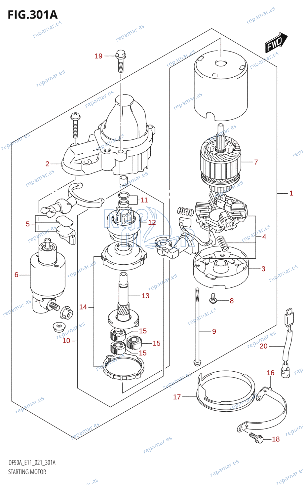 301A - STARTING MOTOR