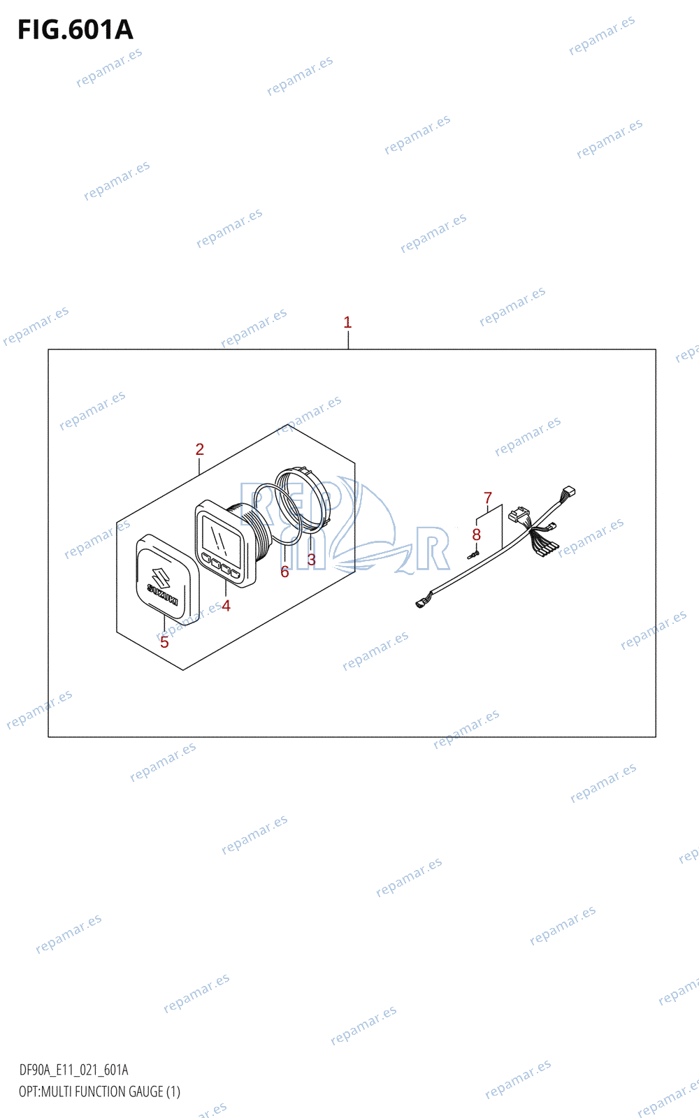 601A - OPT:MULTI FUNCTION GAUGE (1) DF100B