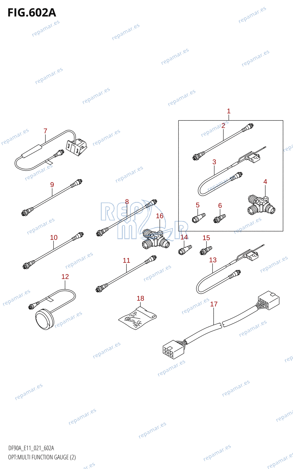 602A - OPT:MULTI FUNCTION GAUGE (2) DF100B