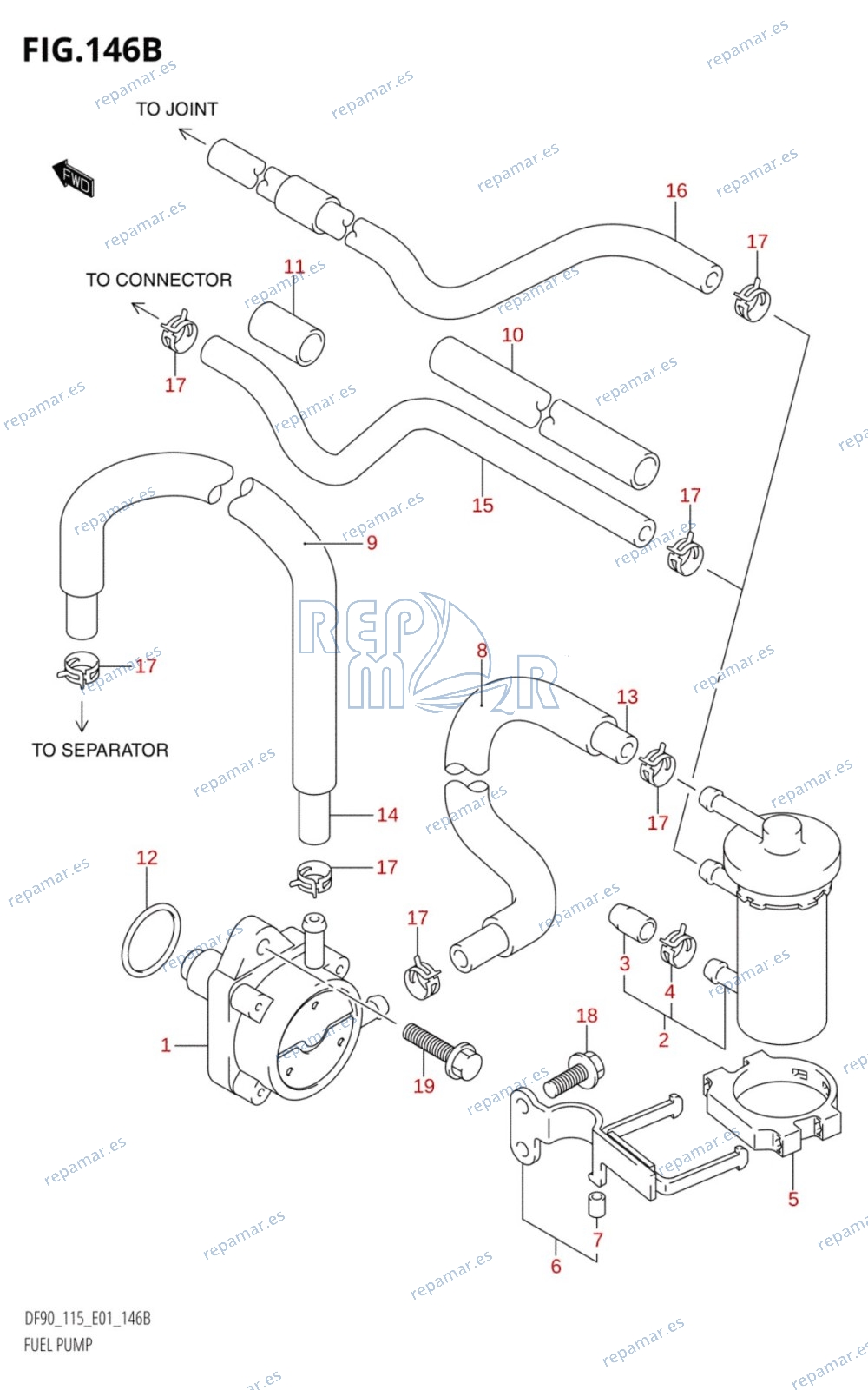 146B - FUEL PUMP (DF90T:(K6,K7,K8),DF100T,DF115T:(K6,K7,K8,K9,K10,011),DF115Z)