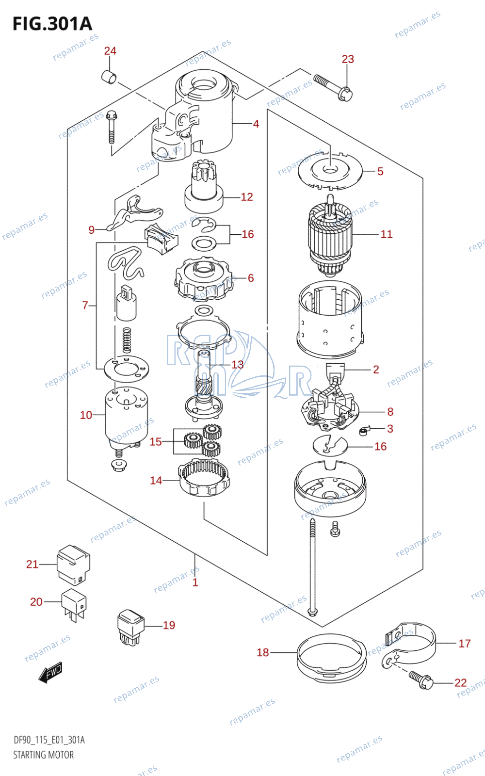 301A - STARTING MOTOR