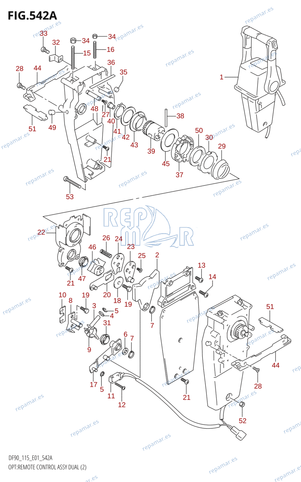 542A - OPT:REMOTE CONTROL ASSY DUAL (2)