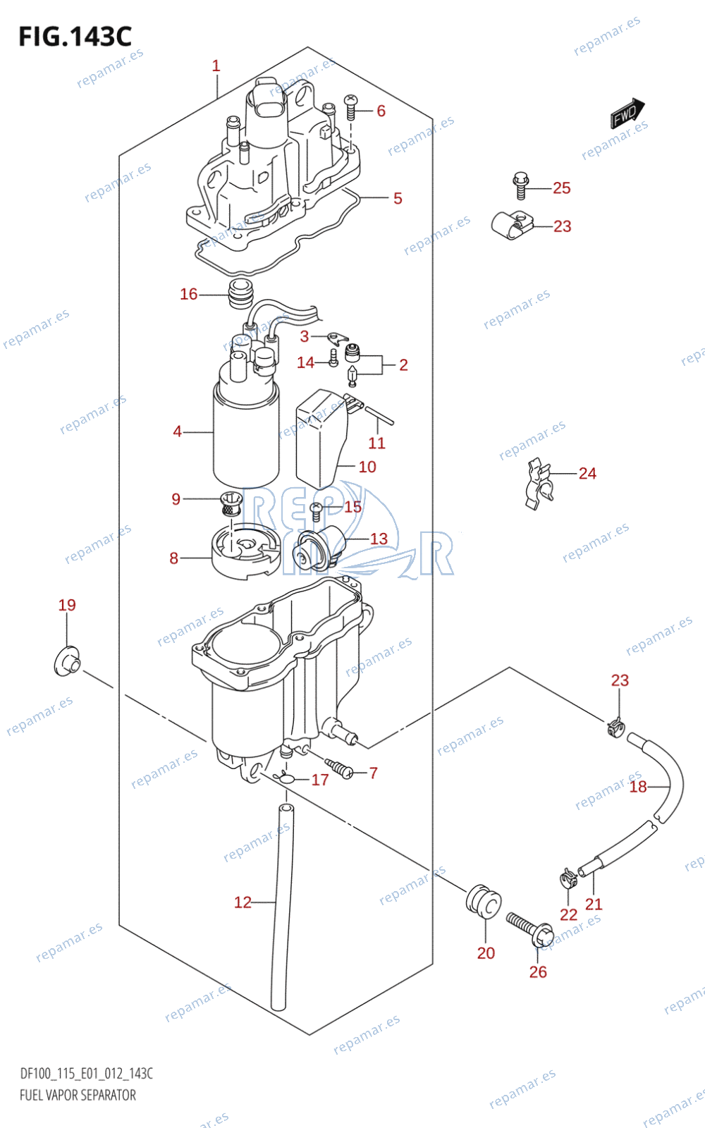 143C - FUEL VAPOR SEPARATOR (DF115T:E01)