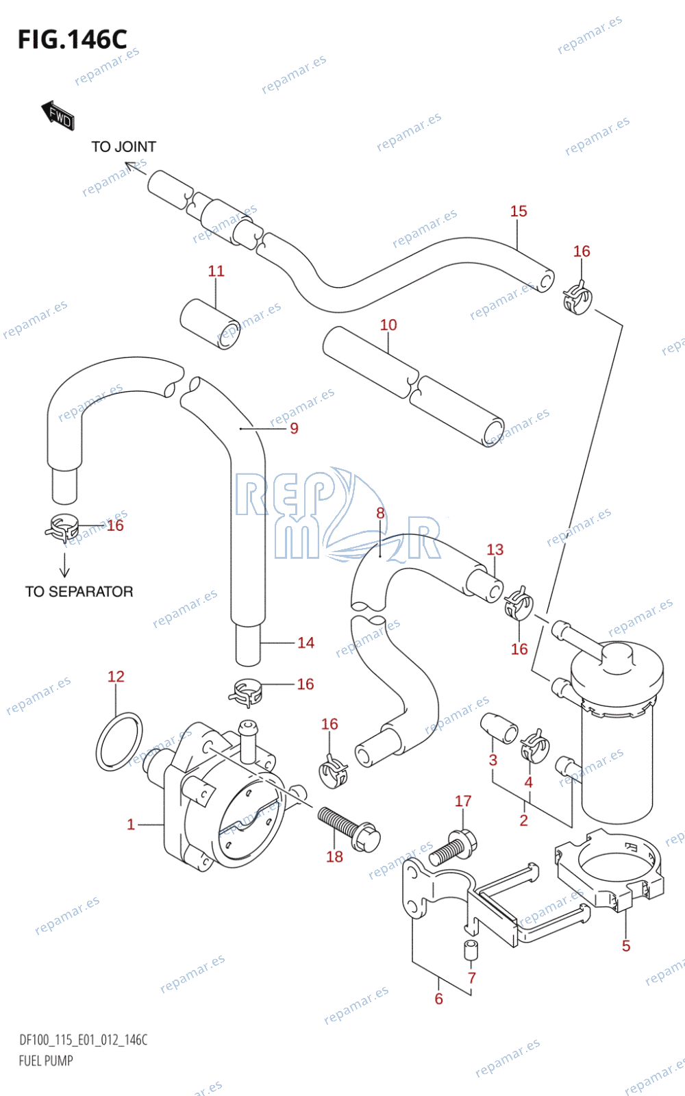 146C - FUEL PUMP (DF115T:E01)