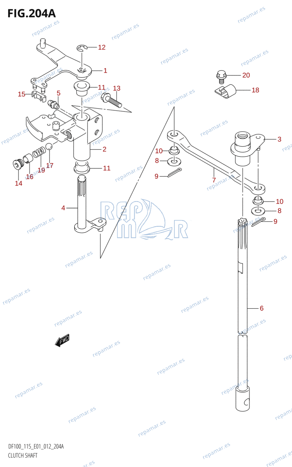 204A - CLUTCH SHAFT