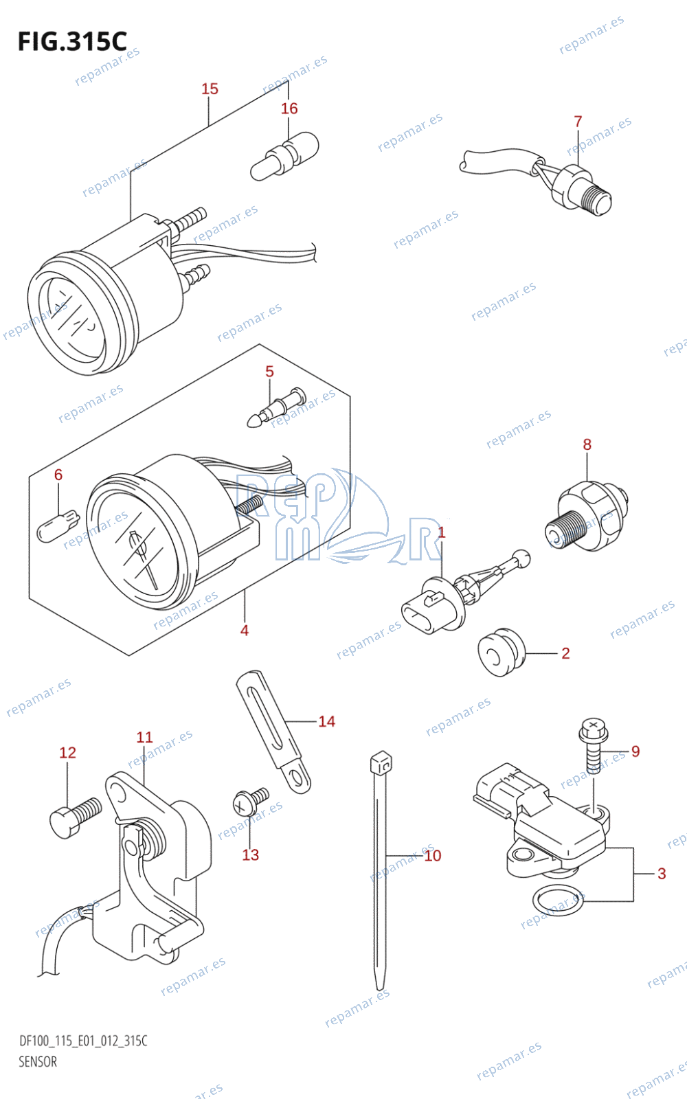 315C - SENSOR (DF115T:E01)