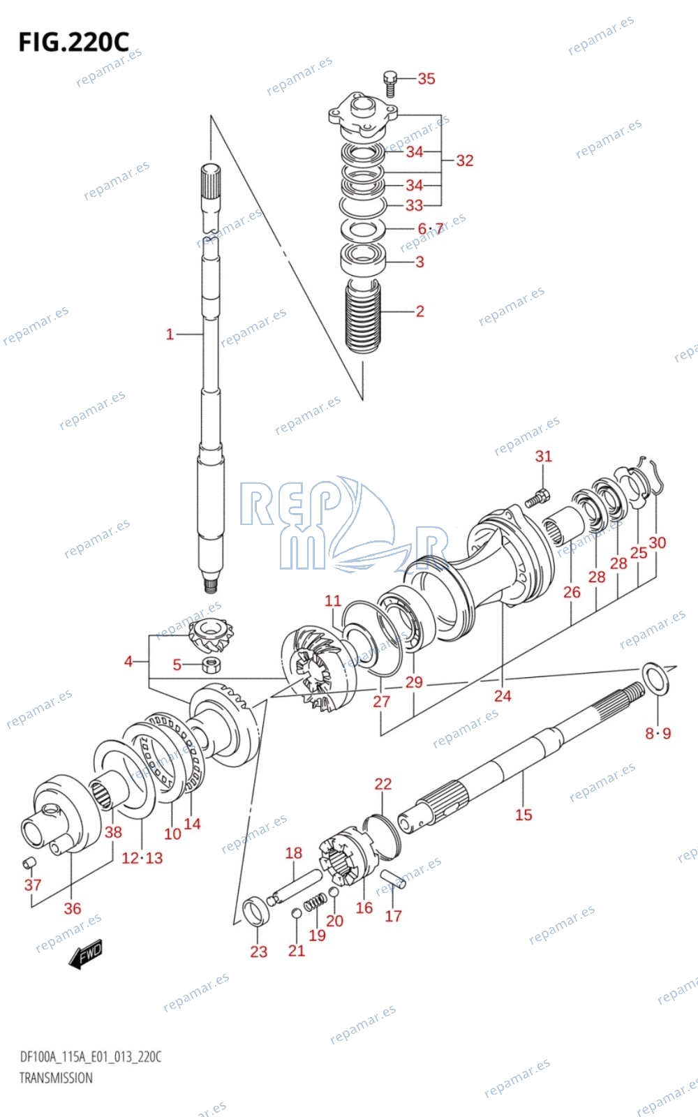 220C - TRANSMISSION (DF115AT:E01)