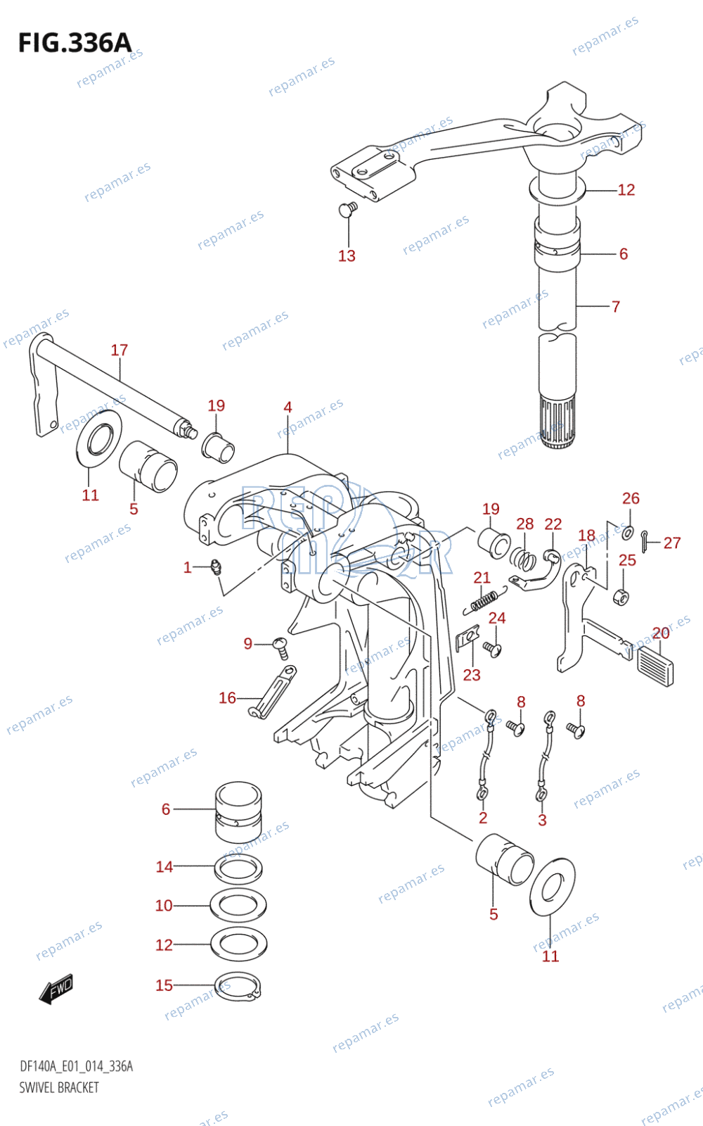 336A - SWIVEL BRACKET (DF100AT:E01)