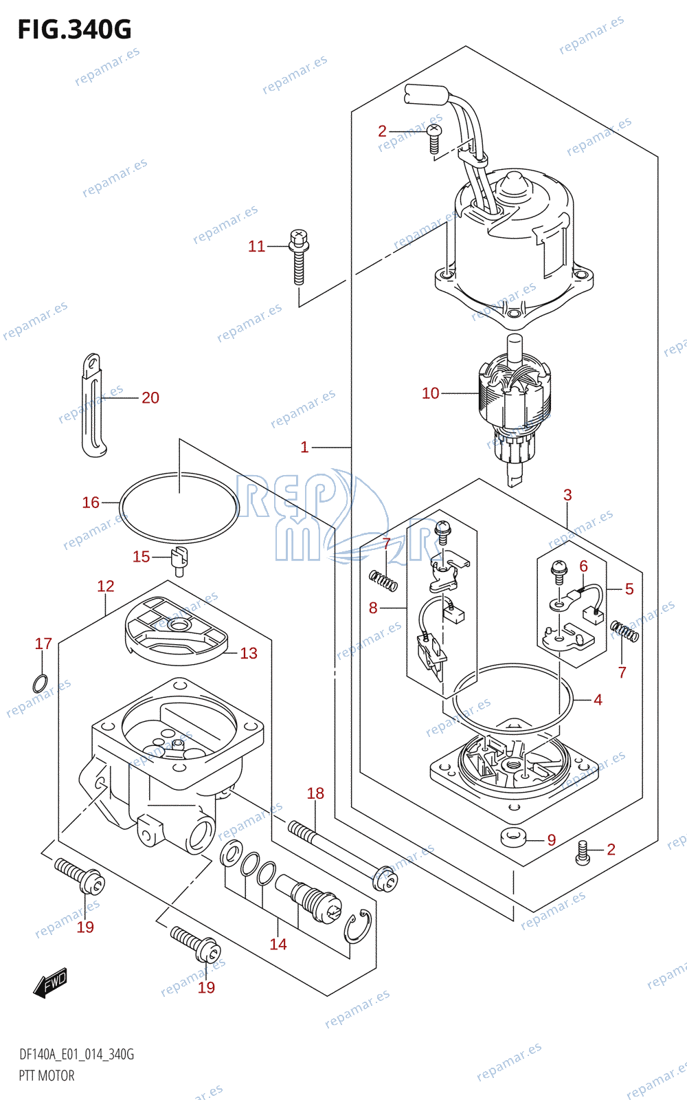 340G - PTT MOTOR (DF140AT:E01)