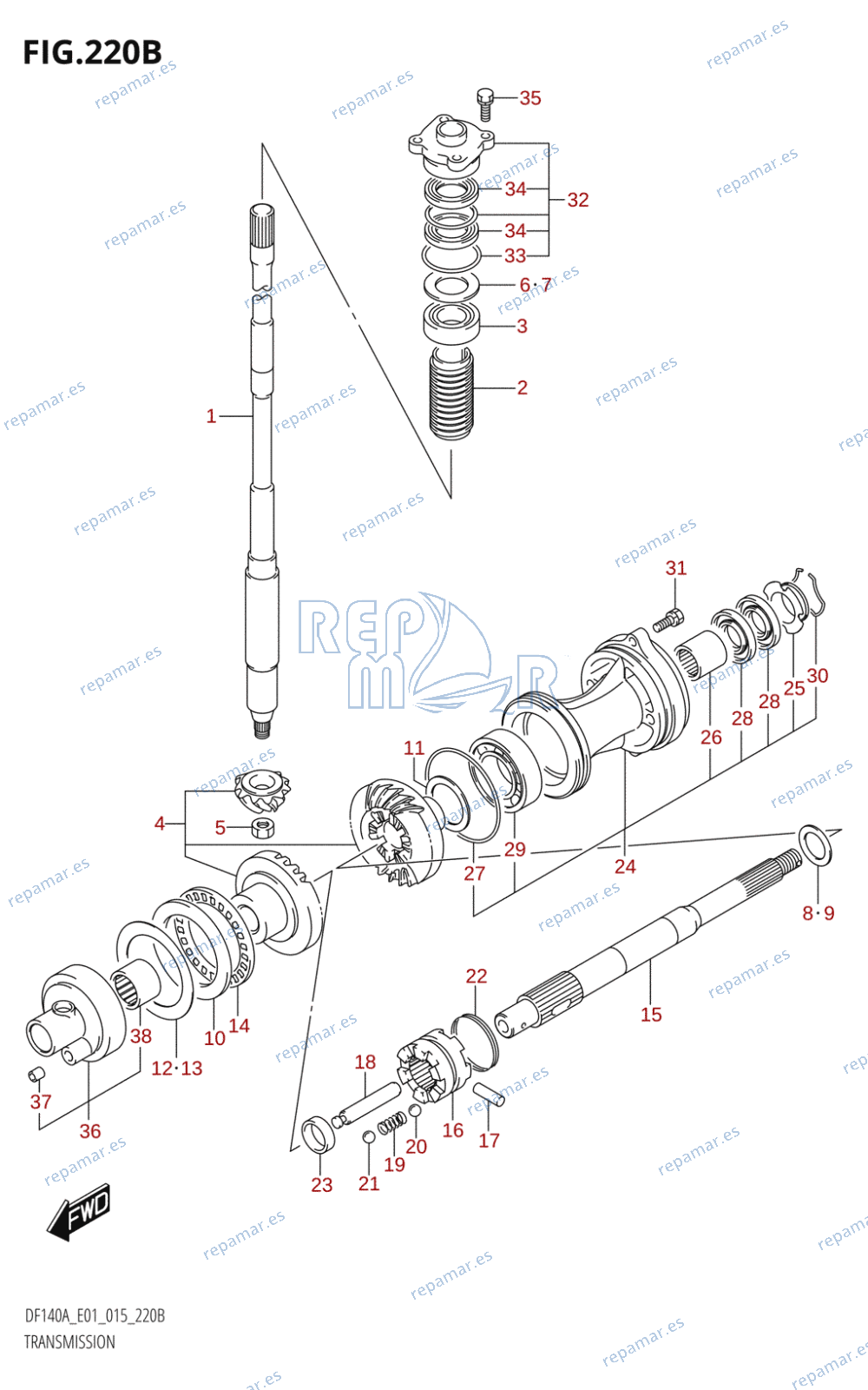 220B - TRANSMISSION (DF115AT:E01)