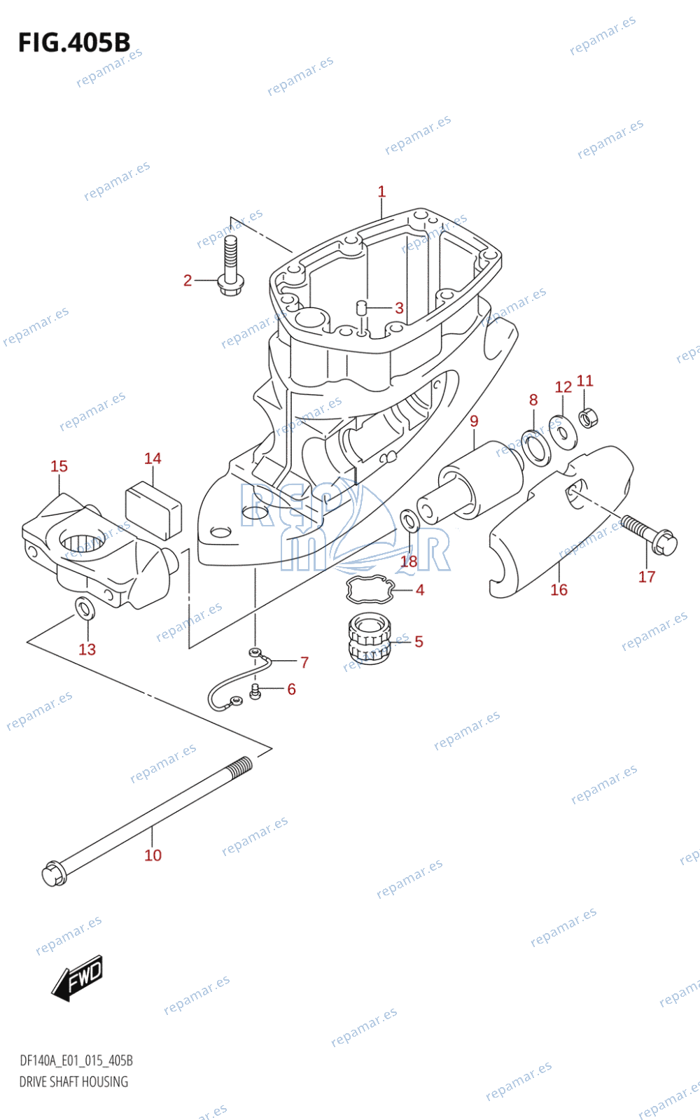 405B - DRIVE SHAFT HOUSING (DF115AT:E01)