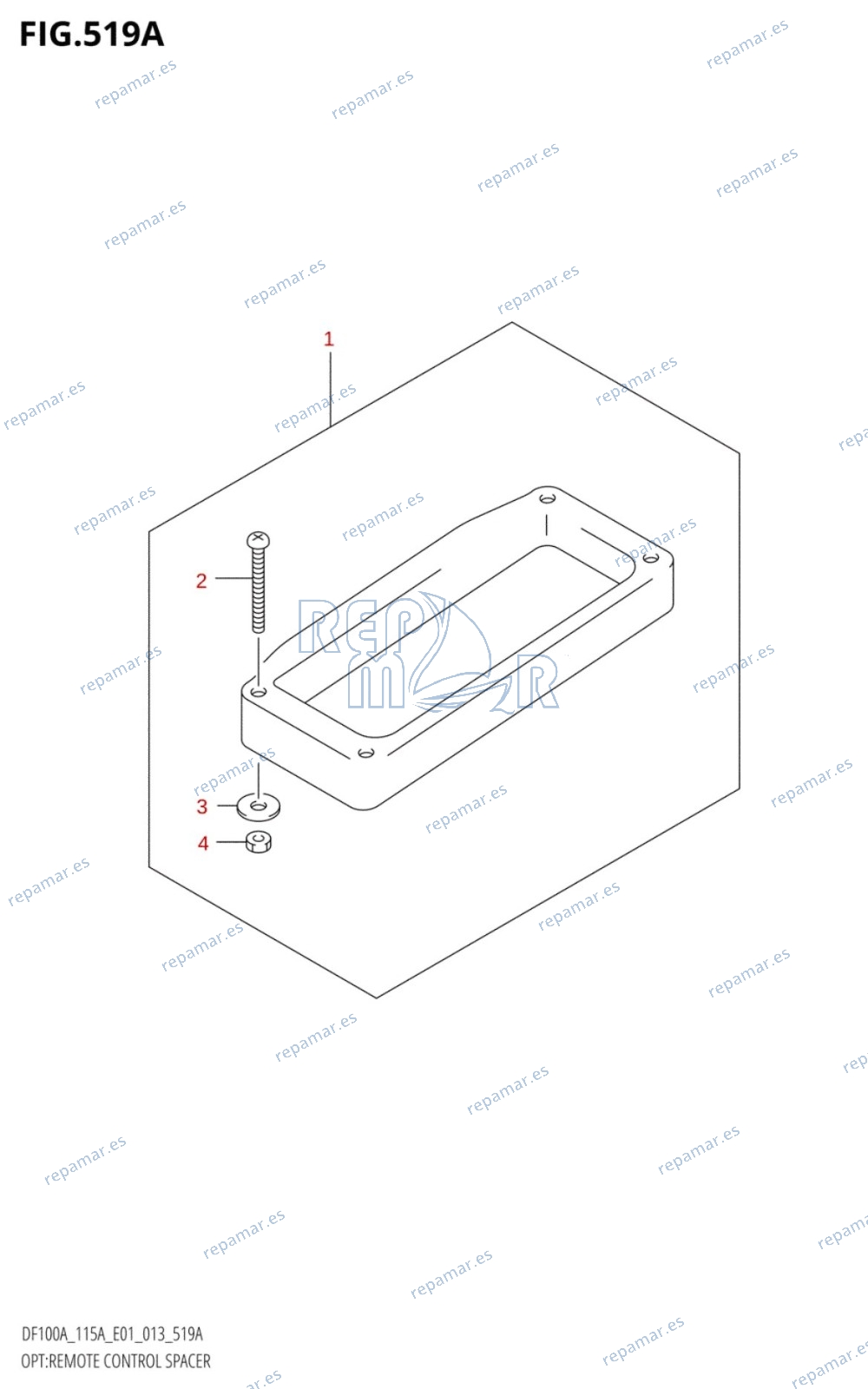 519A - OPT:REMOTE CONTROL SPACER