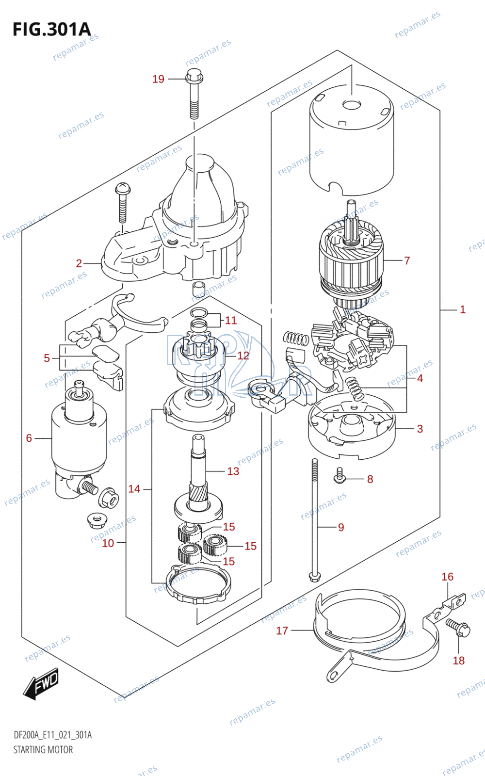 301A - STARTING MOTOR