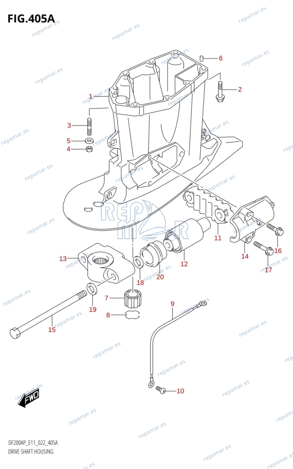 405A - DRIVE SHAFT HOUSING