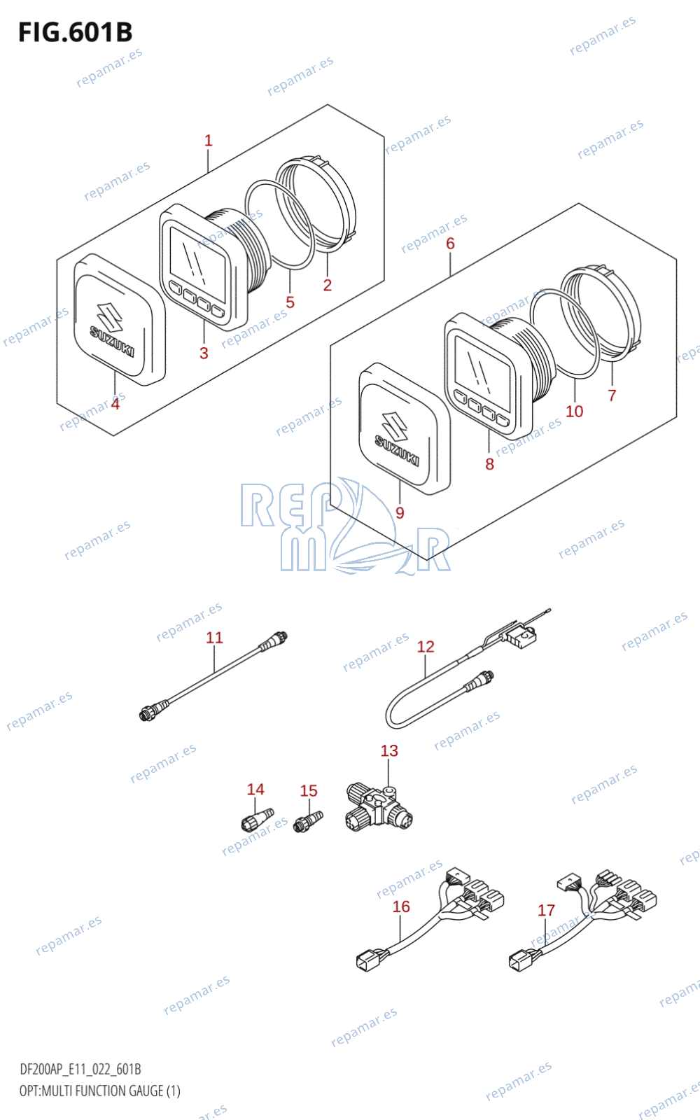 601B - OPT:MULTI FUNCTION GAUGE (1) (022)