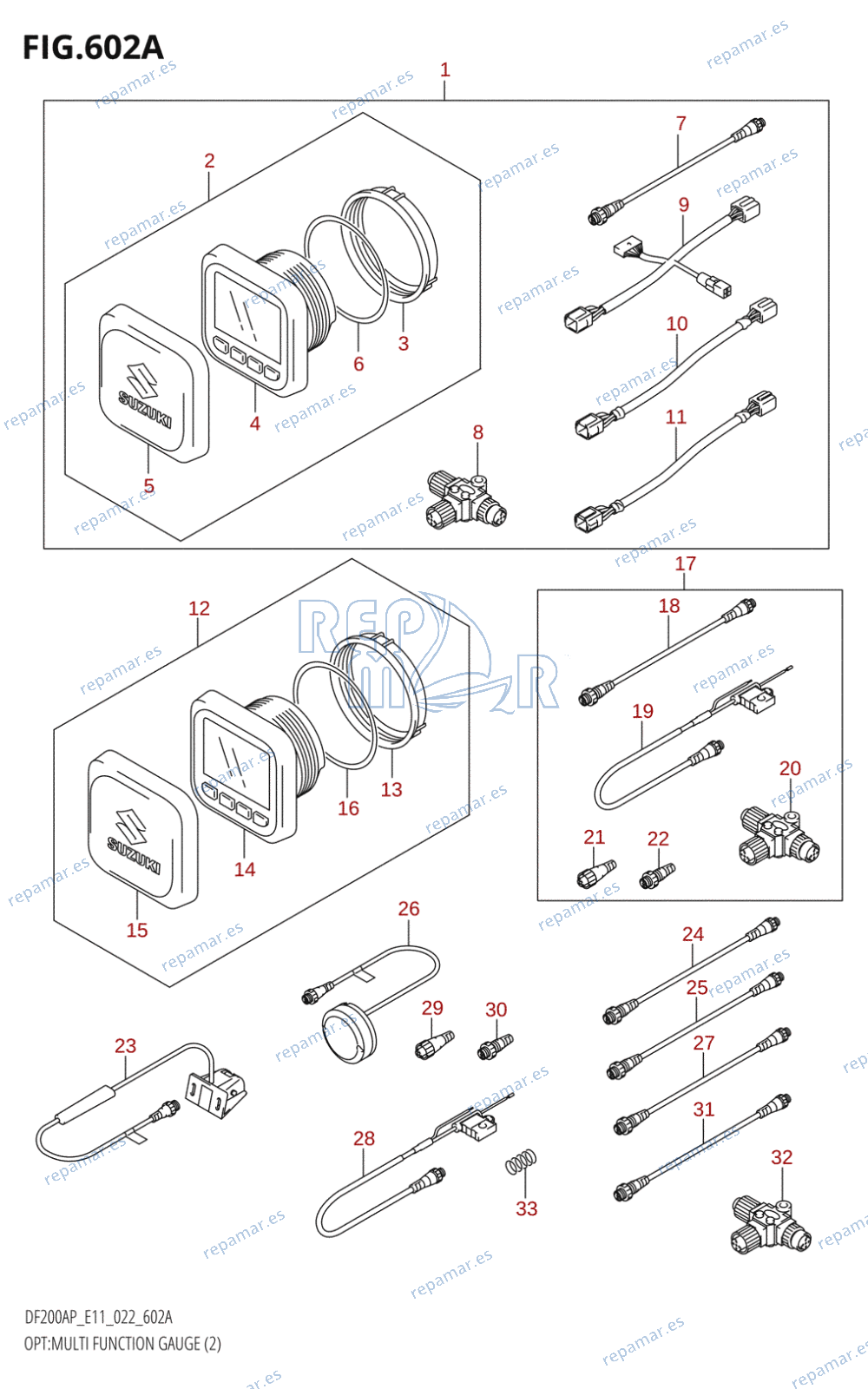 602A - OPT:MULTI FUNCTION GAUGE (2) (020,021)