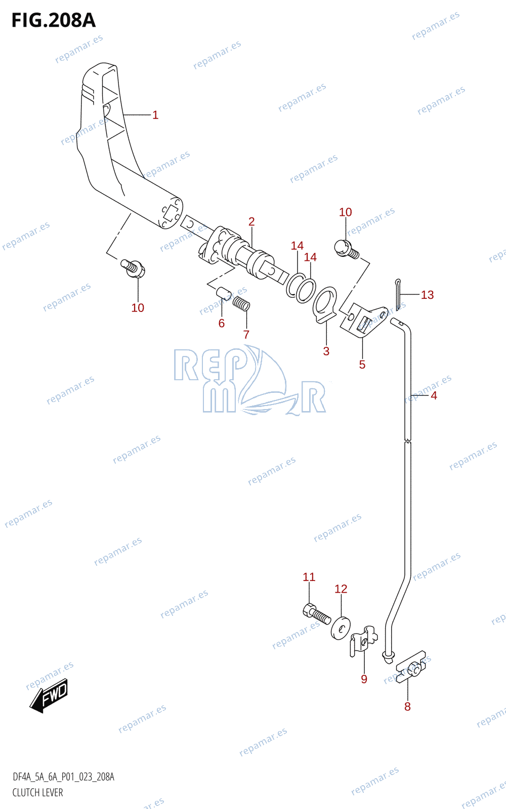 208A - CLUTCH LEVER