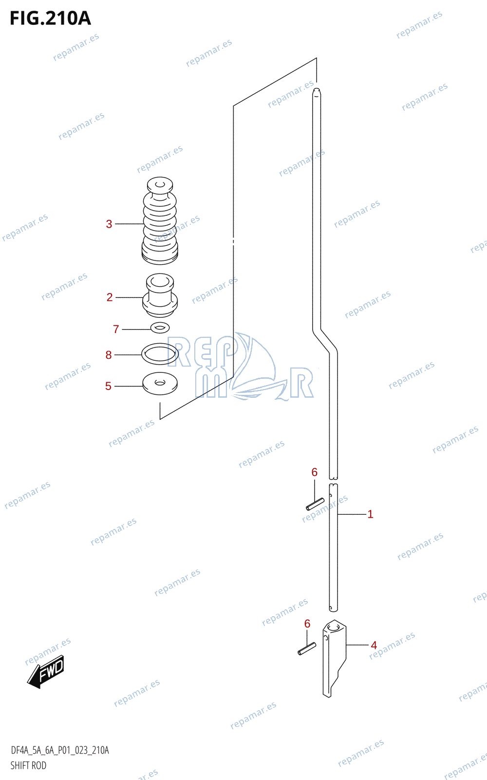 210A - SHIFT ROD