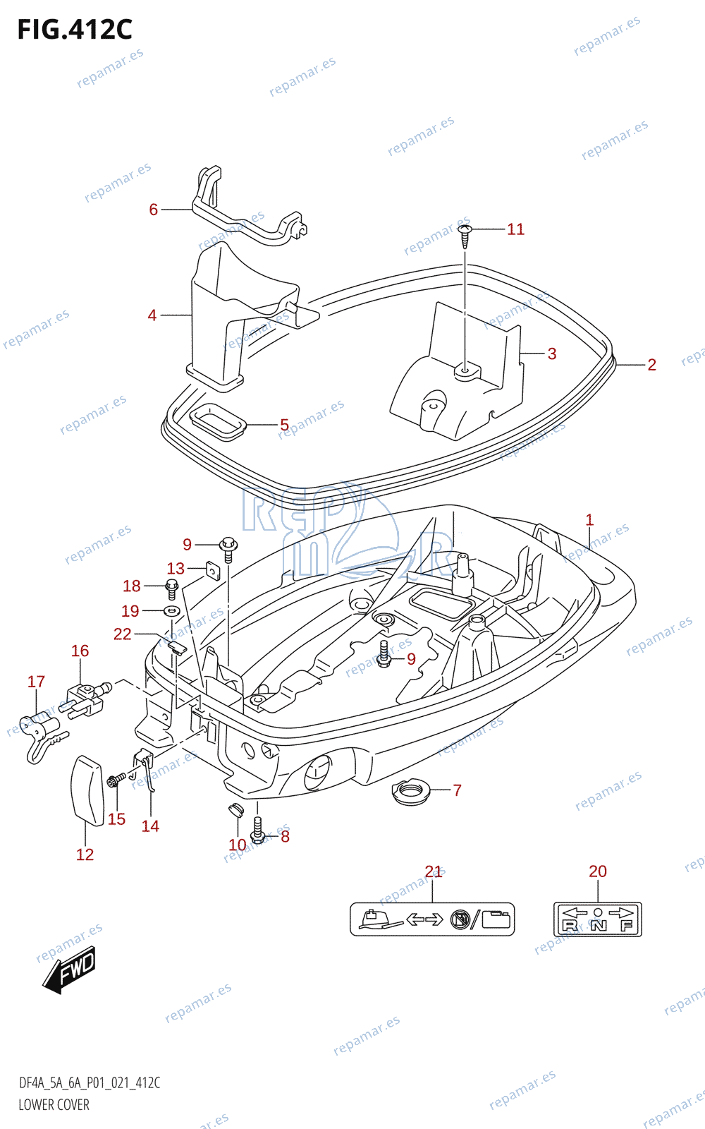 412C - LOWER COVER (DF5A,DF6A)