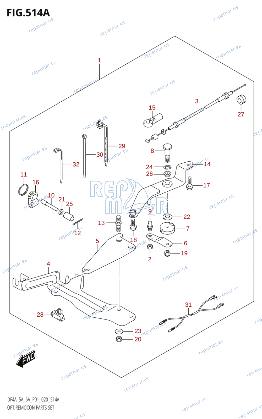 514A - OPT:REMOCON PARTS SET