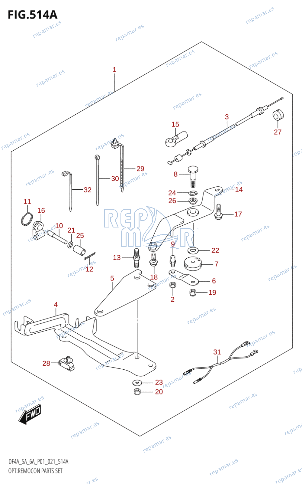 514A - OPT:REMOCON PARTS SET