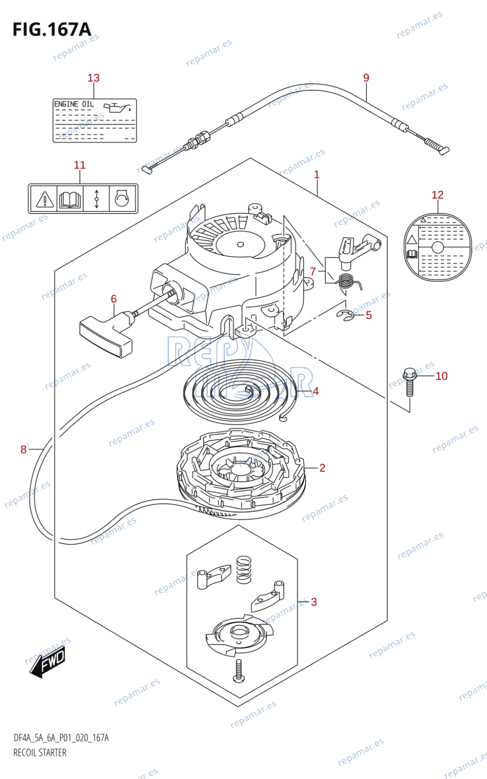 167A - RECOIL STARTER (P01)