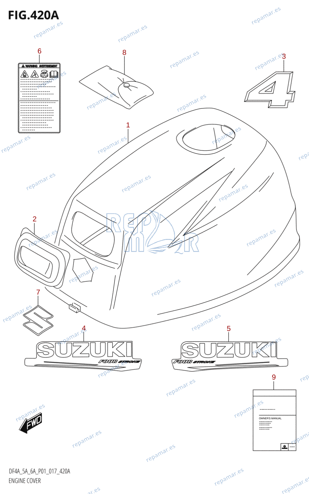 420A - ENGINE COVER (DF4A:P01)