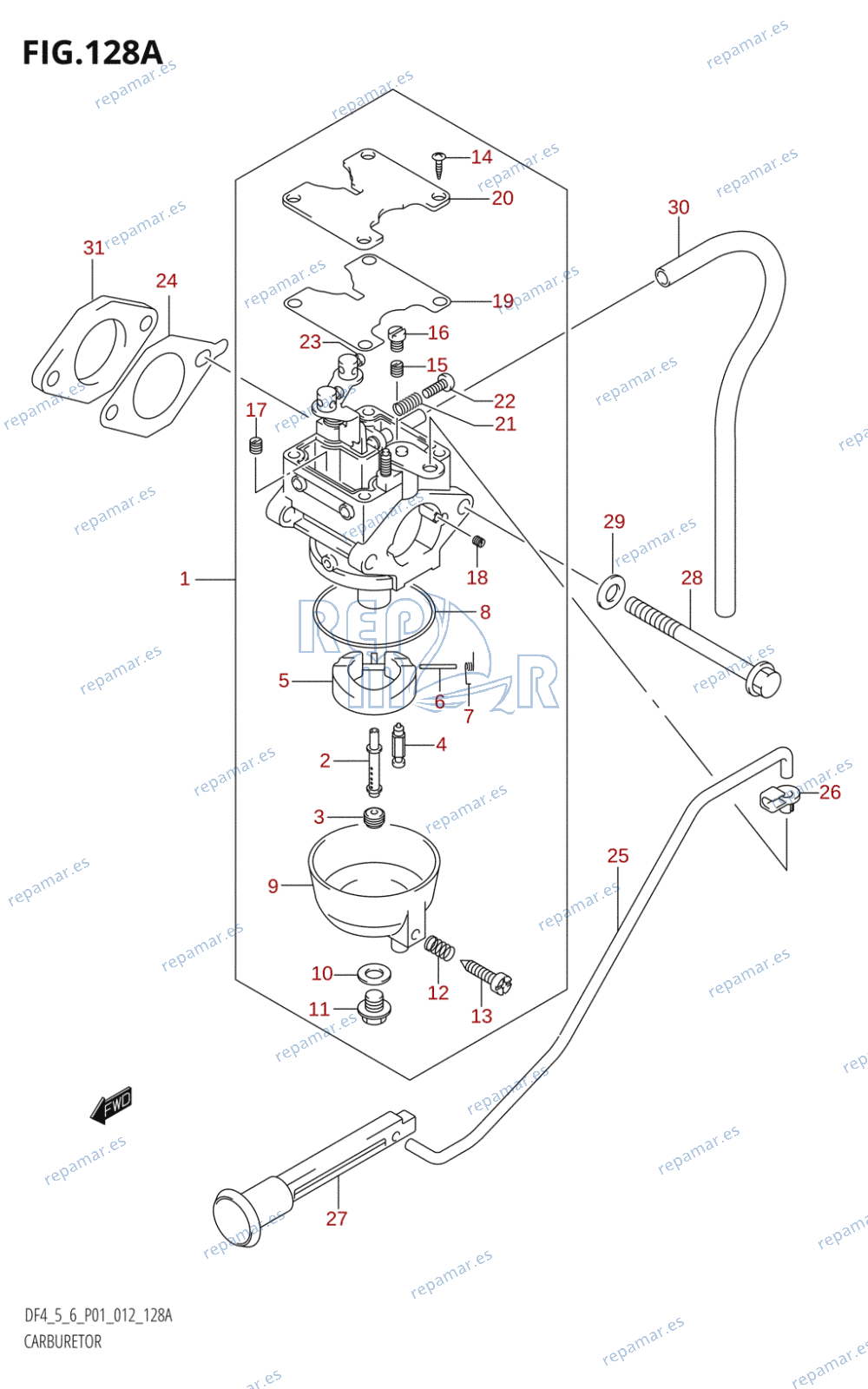 128A - CARBURETOR (DF4:P01)