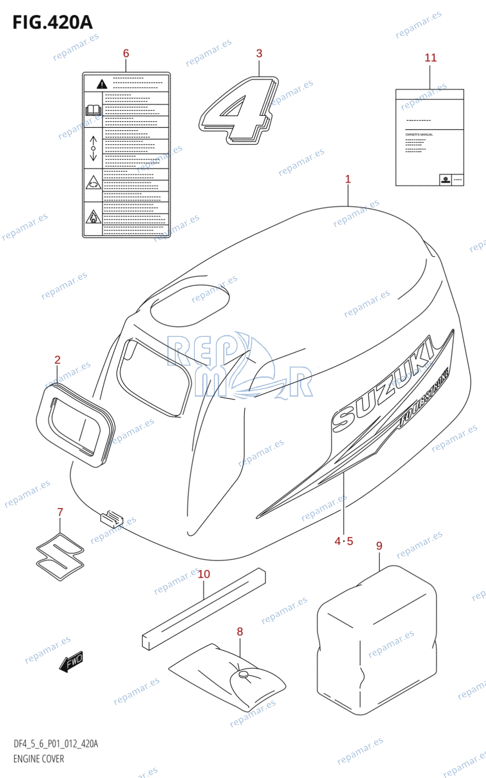 420A - ENGINE COVER (DF4:P01)